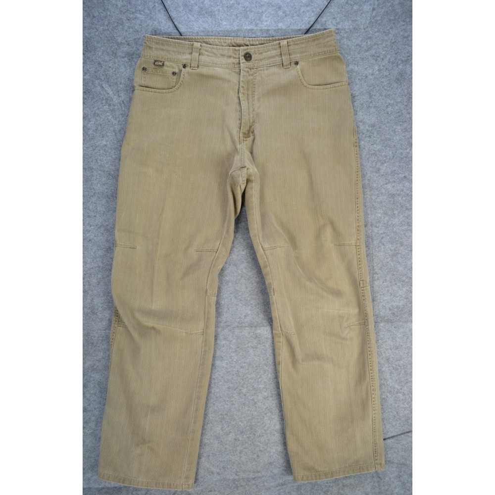 Kuhl Hi Lo Cord Pants Mens Size 34X30 Beige 100% Cotton‎ Corduroy Pants VGC